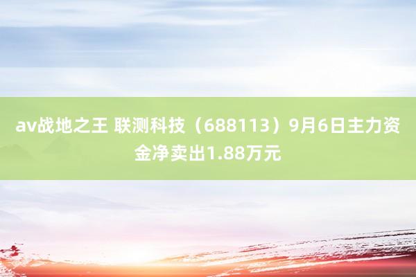 av战地之王 联测科技（688113）9月6日主力资金净卖出1.88万元