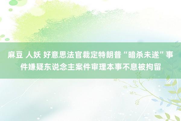 麻豆 人妖 好意思法官裁定特朗普“暗杀未遂”事件嫌疑东说念主案件审理本事不息被拘留