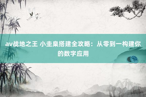 av战地之王 小圭臬搭建全攻略：从零到一构建你的数字应用