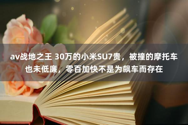 av战地之王 30万的小米SU7贵，被撞的摩托车也未低廉，零百加快不是为飙车而存在