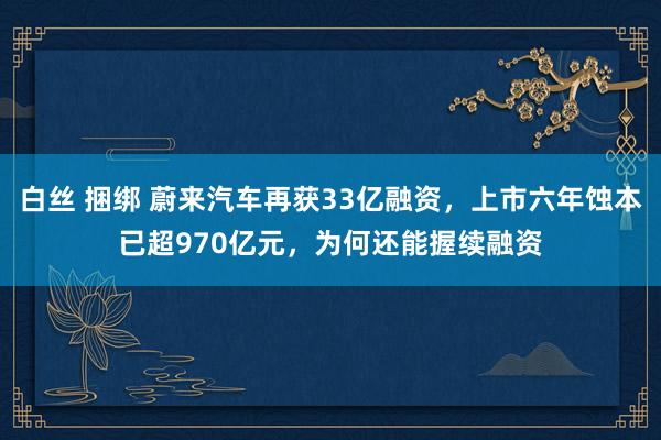 白丝 捆绑 蔚来汽车再获33亿融资，上市六年蚀本已超970亿元，为何还能握续融资