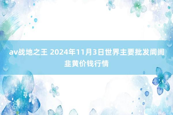 av战地之王 2024年11月3日世界主要批发阛阓韭黄价钱行情