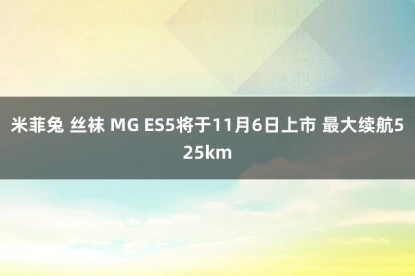 米菲兔 丝袜 MG ES5将于11月6日上市 最大续航525km