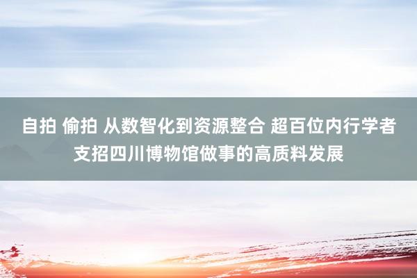 自拍 偷拍 从数智化到资源整合 超百位内行学者支招四川博物馆做事的高质料发展