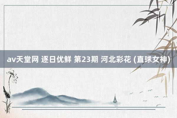 av天堂网 逐日优鲜 第23期 河北彩花 (直球女神)