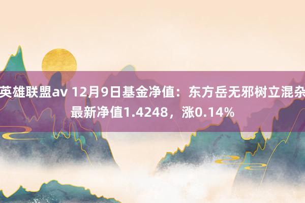 英雄联盟av 12月9日基金净值：东方岳无邪树立混杂最新净值1.4248，涨0.14%