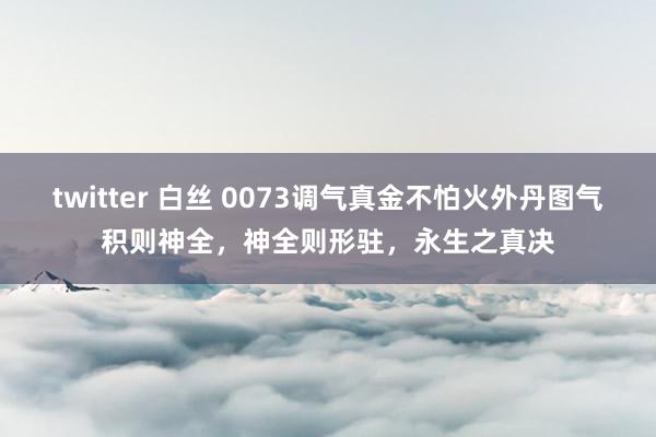 twitter 白丝 0073调气真金不怕火外丹图气积则神全，神全则形驻，永生之真决