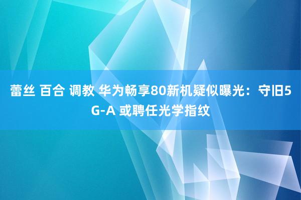 蕾丝 百合 调教 华为畅享80新机疑似曝光：守旧5G-A 或聘任光学指纹