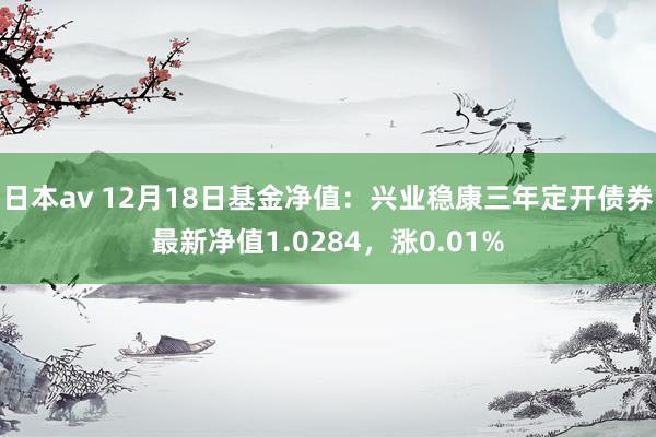 日本av 12月18日基金净值：兴业稳康三年定开债券最新净值1.0284，涨0.01%