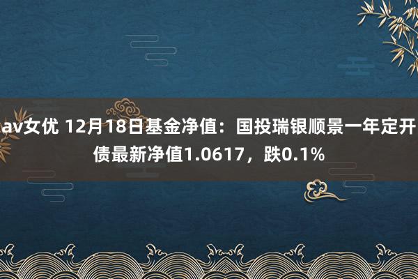 av女优 12月18日基金净值：国投瑞银顺景一年定开债最新净值1.0617，跌0.1%