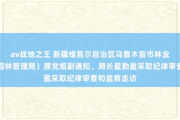 av战地之王 新疆维吾尔自治区乌鲁木皆市林业和草原局（园林管理局）原党组副通知、局长翟勤盈采取纪律审查和监察走访