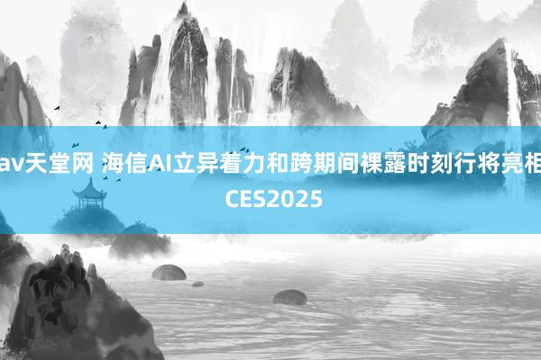 av天堂网 海信AI立异着力和跨期间裸露时刻行将亮相 CES2025