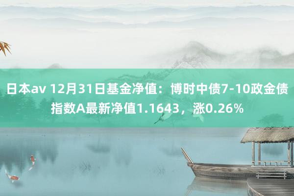 日本av 12月31日基金净值：博时中债7-10政金债指数A最新净值1.1643，涨0.26%