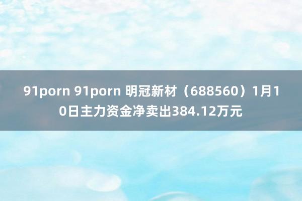 91porn 91porn 明冠新材（688560）1月10日主力资金净卖出384.12万元