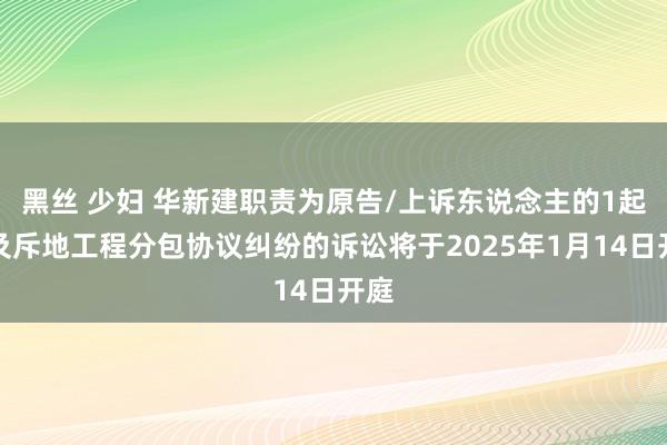 黑丝 少妇 华新建职责为原告/上诉东说念主的1起触及斥地工程分包协议纠纷的诉讼将于2025年1月14日开庭