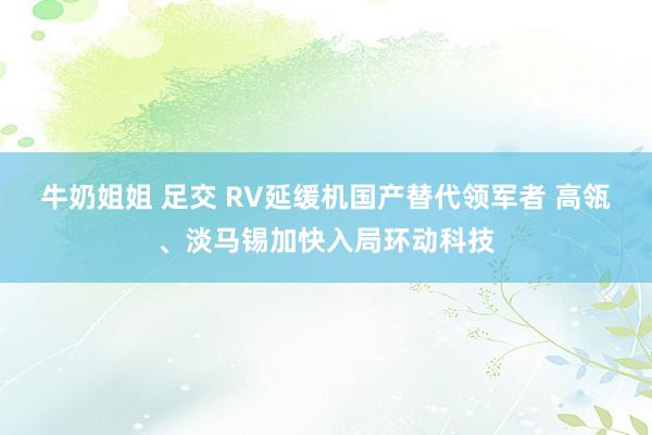 牛奶姐姐 足交 RV延缓机国产替代领军者 高瓴、淡马锡加快入局环动科技