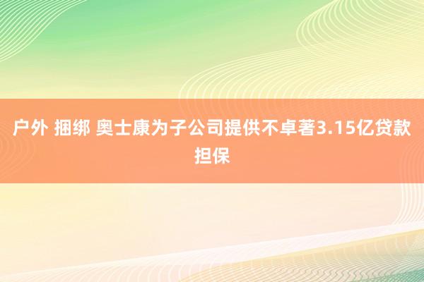 户外 捆绑 奥士康为子公司提供不卓著3.15亿贷款担保